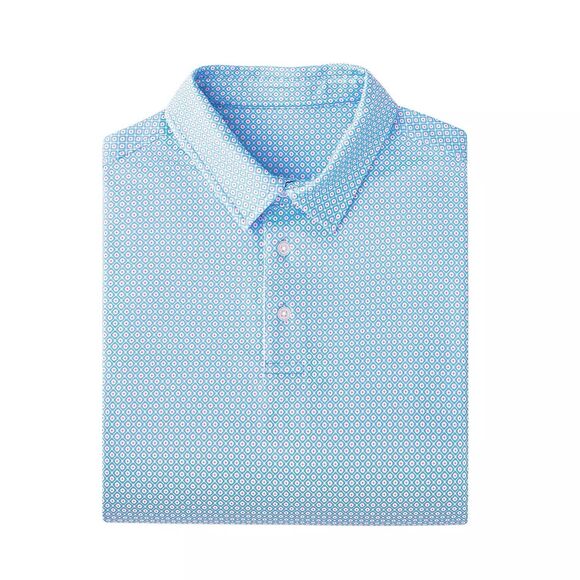 NWT Member's Mark Men's Short Sleeve Pattern Performance Polo Light Blue XXL - Picture 7 of 12